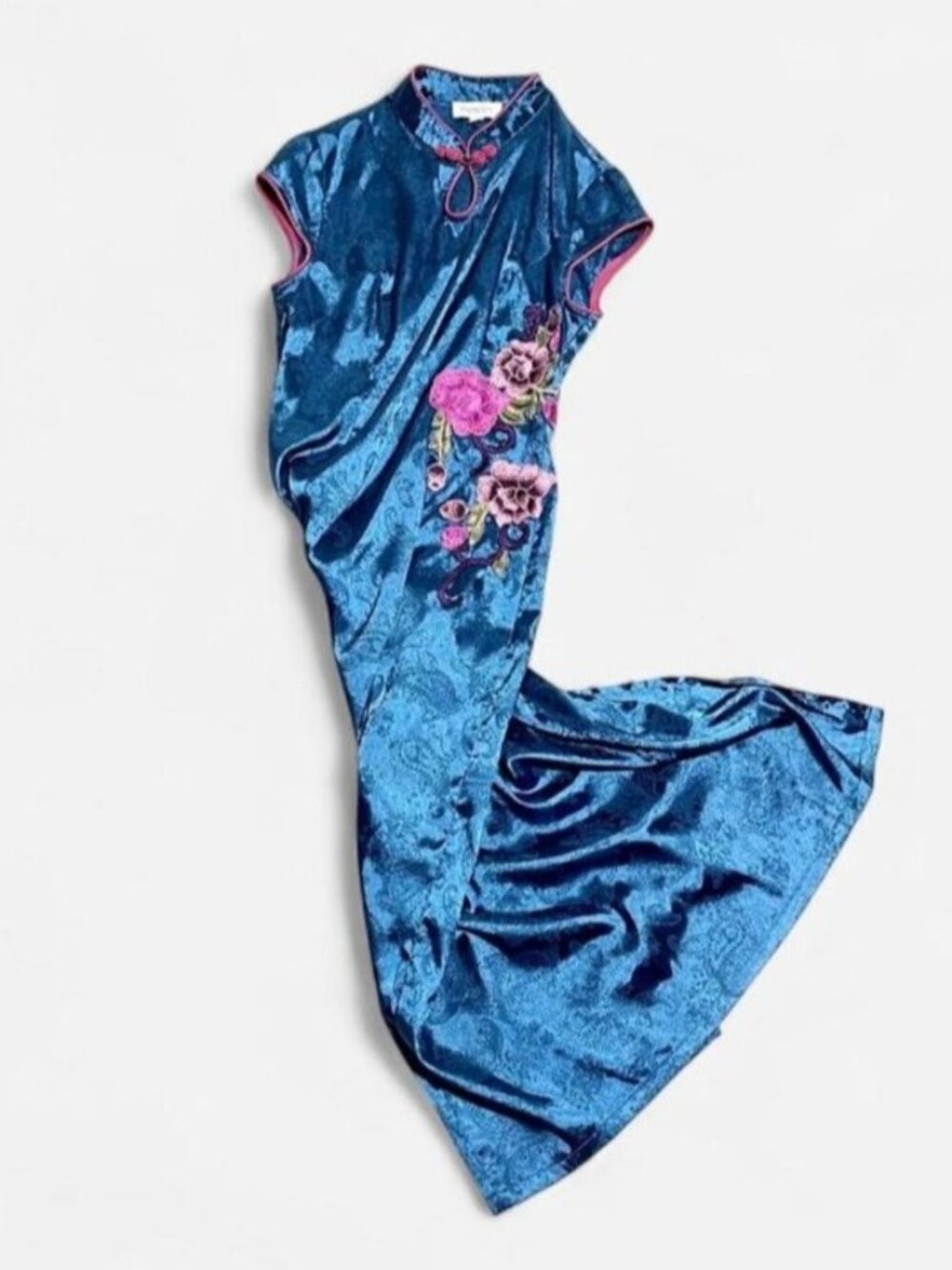 asian style qipao cheongsam maxi dress size S